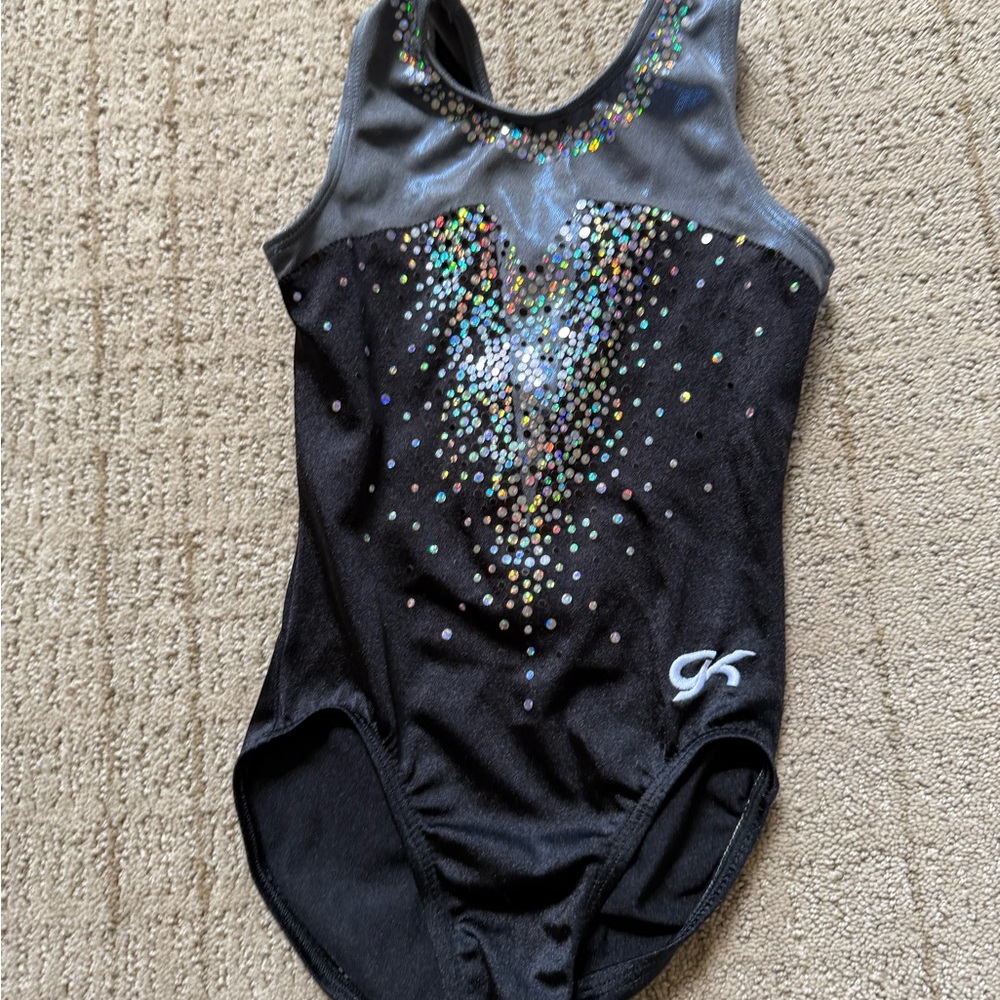 GK Black and Gray Kids leotard